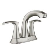 MOEN Graeden Bathroom Faucet with 2 Handles and Curved Spout - Brushed Nickel
