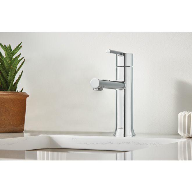 Robinet de lavabo Moen Arlys chrome, 1 poignée référencée WaterSense