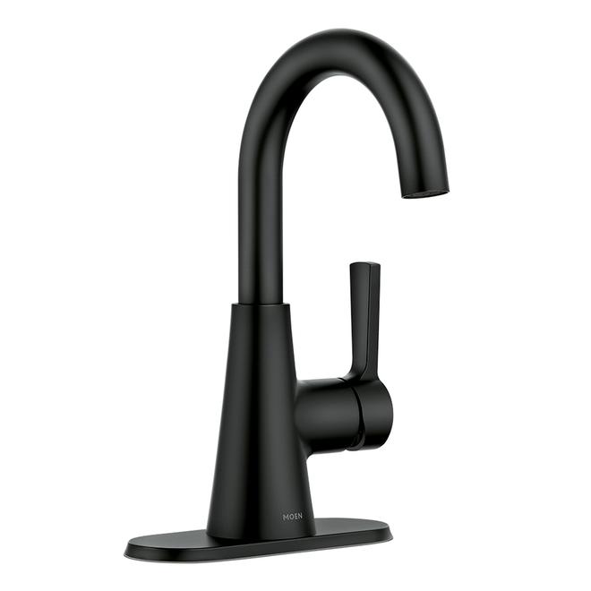 Image of Moen | Mikah 13-In Black Matte 1-Handle Watersense Labeled Bathroom Sink Faucet | Rona