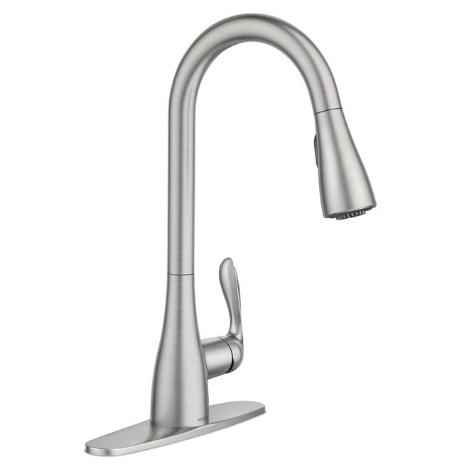 Moen Georgene Stainless Steel 1-Handle Pull-Down Spot Resist Kitchen Faucet