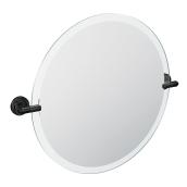 Moen Iso 24-in Matte Black Round Bathroom Mirror