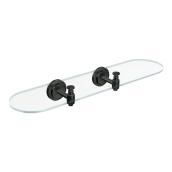 Moen Iso 20.4-in Matte Black and Glass Vanity Shelf