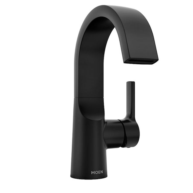 Moen Avri Single Handle Bathroom Faucet in Matte Black