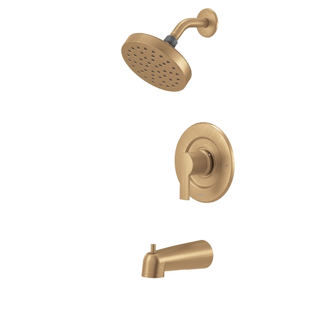 Moen Rinza Bronze Gold Tub and Shower Faucet with 1 Handle