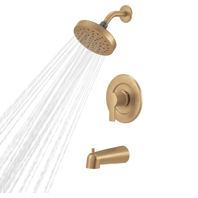 Moen Rinza Bronze Gold Tub and Shower Faucet with 1 Handle