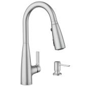 Moen Haelyn Stainless Steel Modern 1-Handle Deck-Mount Pull Down Residential Kitchen Faucet