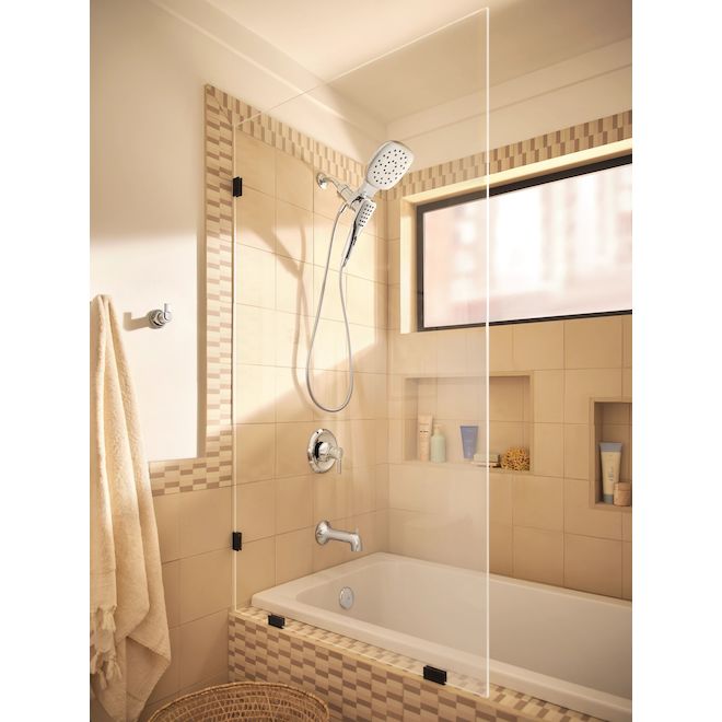 MOEN Zyla Shower and Tub Faucet with Magnetix Hand Shower - Chrome