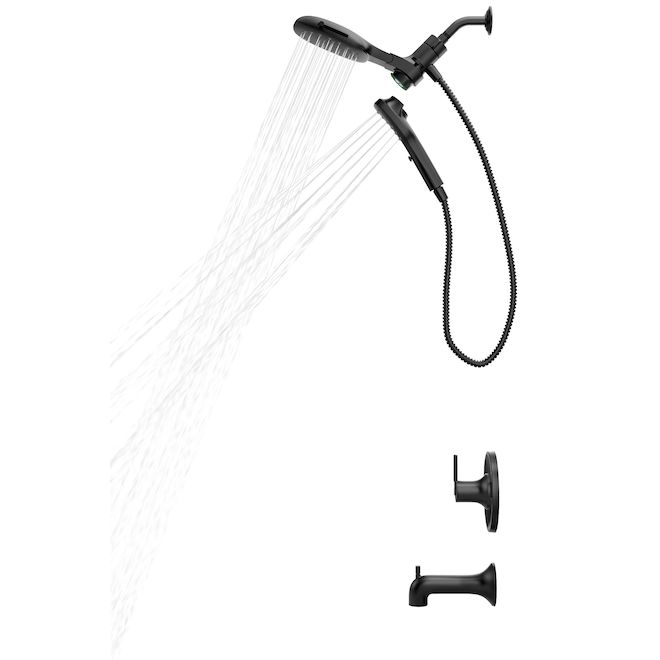 MOEN Zyla Tub and Shower Faucet Kit with 1 Handle - Matte Black