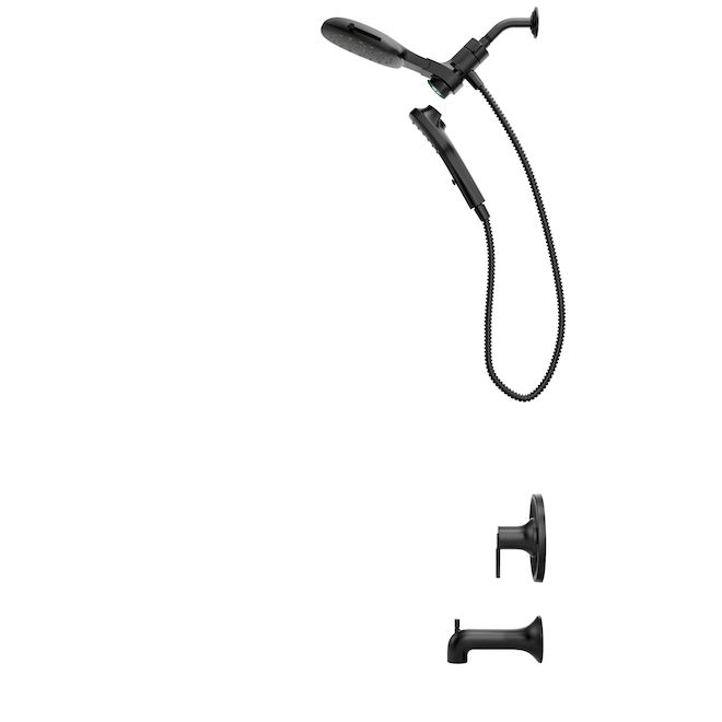 MOEN Zyla Tub and Shower Faucet Kit with 1 Handle - Matte Black
