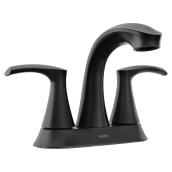 MOEN Graeden Bathroom Faucet with 2 Handles and Curved Spout - Matte Black