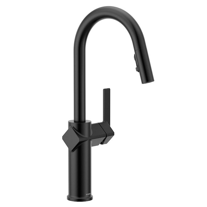 MOEN Joric Kitchen Faucet with 1 Handle and Pull-Down Spout - Matte Black