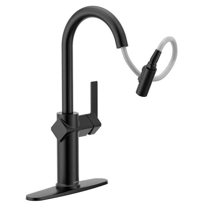MOEN Joric Kitchen Faucet with 1 Handle and Pull-Down Spout - Matte Black