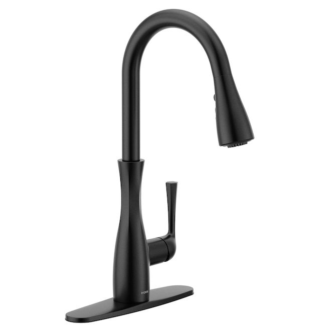 MOEN Arlia Kitchen Pulldown Faucet with 1 Handle - Matte Black