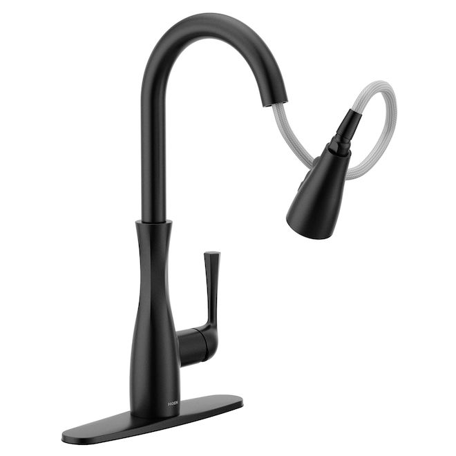 MOEN Arlia Kitchen Pulldown Faucet with 1 Handle - Matte Black