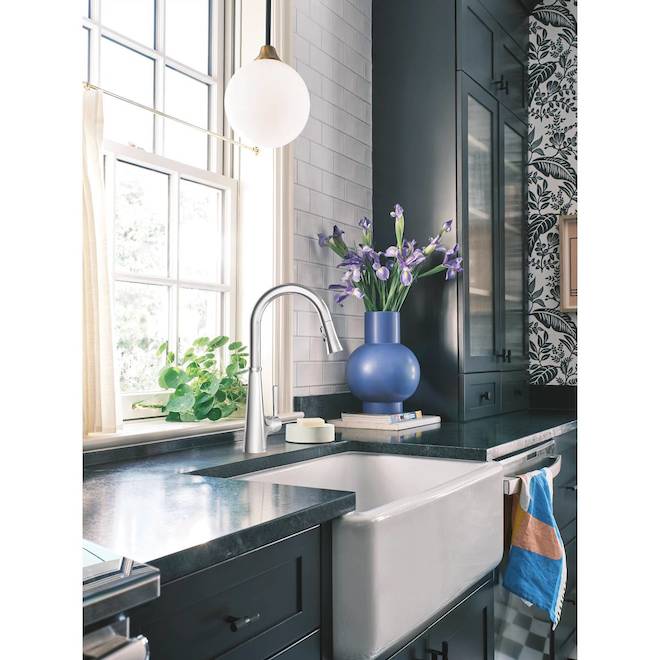 MOEN Joplin Pull-Down Kitchen Faucet with 1 Handle 16-in - Chrome