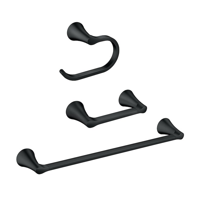 MOEN Graeden Accessory Kit for Bathroom 3-Piece - Matte Black