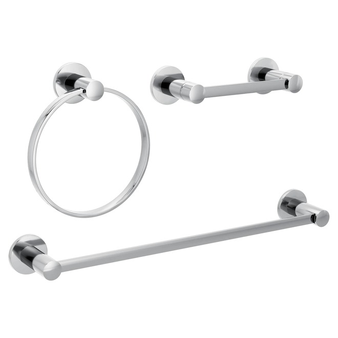 MOEN Avri Accessory Kit for Bathroom 3-Piece - Chrome