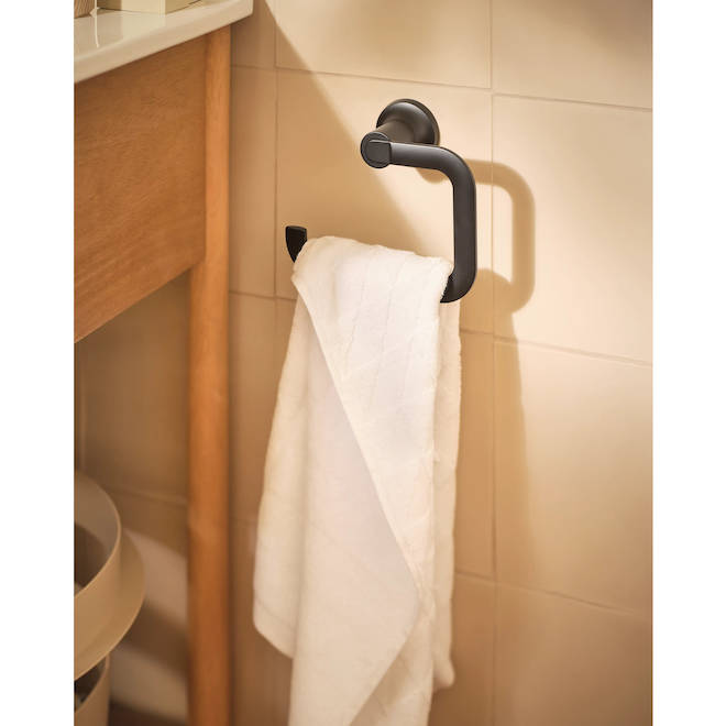 MOEN Zyla Towel Ring - Matte Black
