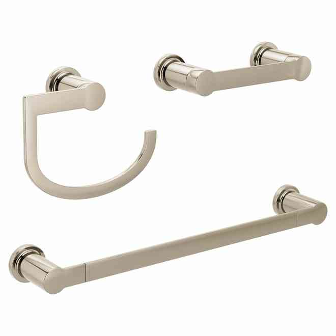 MOEN Rinz Bathroom Accessory Set in Polished Nickel - 3-Piece