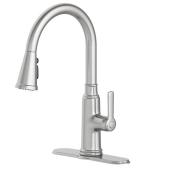 Landon & Co. Laurence Kitchen Faucet with 1 Handle and Pull-Down Spout - Stainless Steel