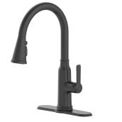 Landon & Co. Laurence Kitchen Faucet with 1 Handle and Pull-Down Spout - Matte Black