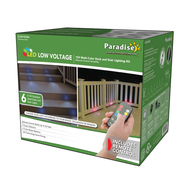 Paradise Set Of 6 Led Multicolour Low Voltage Exterior