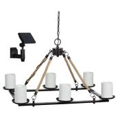 Suspension extérieure solaire, 6 lumières
