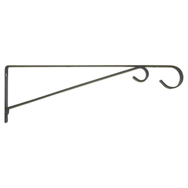 Style Selections 15-in x 6-in Black Steel Bracket for Suspended Plant