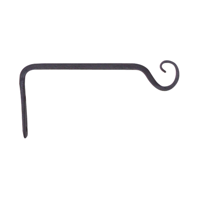 Straight Forged Hook - Steel 6-in black