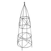 Panacea Finial - 19-in x 60-in - Black Obelisk Trellis