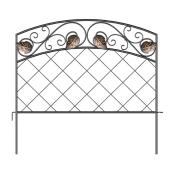 Panacea 16 H x 18-in L Bronze Steel Decorative Fence Section