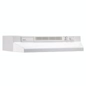 Hotte de cuisine Broan convertible, sous-cabinet, 30 po, 190 PCM, blanc