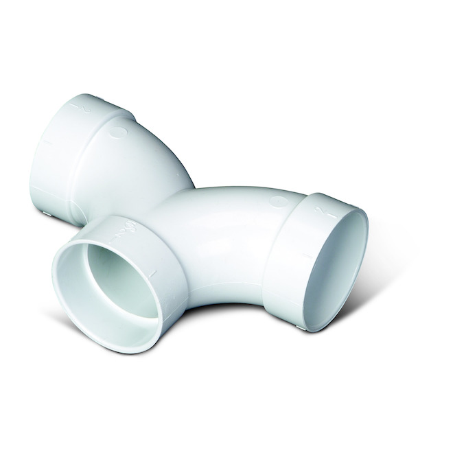 "Y" Connector - 2" - Central Vacuum - White