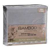 Ensemble de drap super doux, lit double, unis, charbon