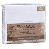 Ensemble de draps en polyester, lit simple, blanc