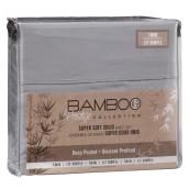 Ensemble de draps en polyester, lit simple, gris charbon