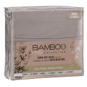 Ensemble de draps en polyester, lit double, beige