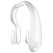 Crochets de rideau de douche/doublure, transparent, 12/paquet