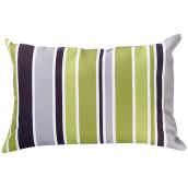 Decorative Patio Cushion - Polyester - 12x18" - Green Stripes