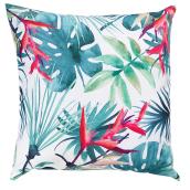 Decorative Patio Cushion - Polyester - 17x17"- Leaves/Deco