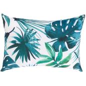 Coussin décoratif pour patio, polyester, 12x18