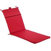Coussin de chaise longue avec dossier, 22 x 70 x 2", rouge