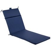 Coussin de chaise longue avec dossier, 22 po x 70 po x 2 po, bleu