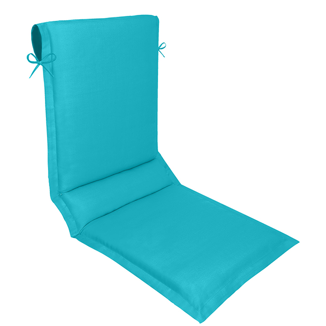 Reversible High Back Cushion - Polyester - 19 x 49-in - Aqua | RONA