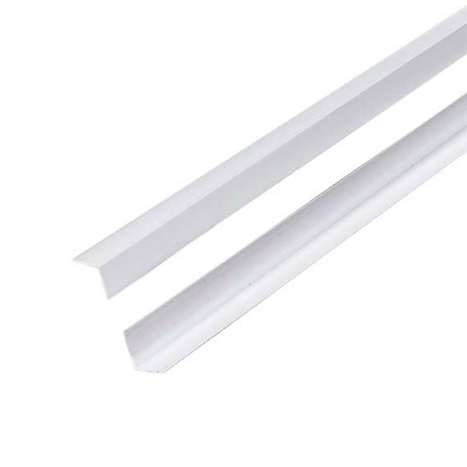 Adhesive Corner Guard - 1/2" x 8' - Plastic - White