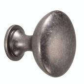 Richelieu Contemporary Metal Knob - 1 3/16-in Dia - Pewter - Mushroom