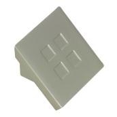 Bouton en métal nickel brossé