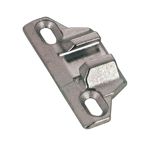 Richelieu Compact 33 Face-Mount Mounting Plate - 1 3/8-in Minimum Overlay - Nickel - Die-Cast Zinc