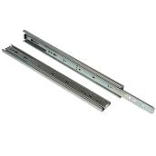 Richelieu Full-Extension Drawer Slides - Zinc-Plated - Steel - 2 Per Pack - 22-in L