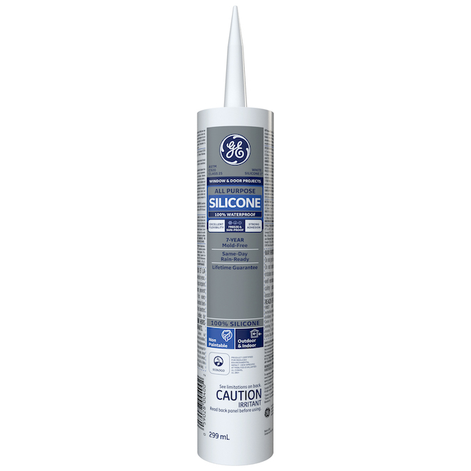 GE Silicone II 299ml Exterior Door and Window Sealant White RONA